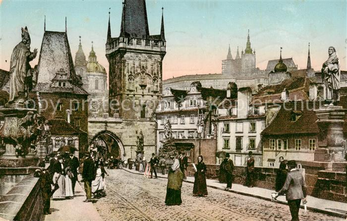 Prag  Prahy Prague Kleinseitner Brueckentuerme