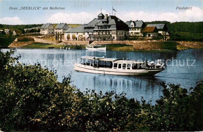 Paulsdorf Dippoldiswalde Haus Seeblick am Maltersee Fahrgastschiff