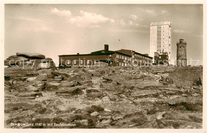 Brocken Harz Berghotel Aussichtsturm Teufelskanzel