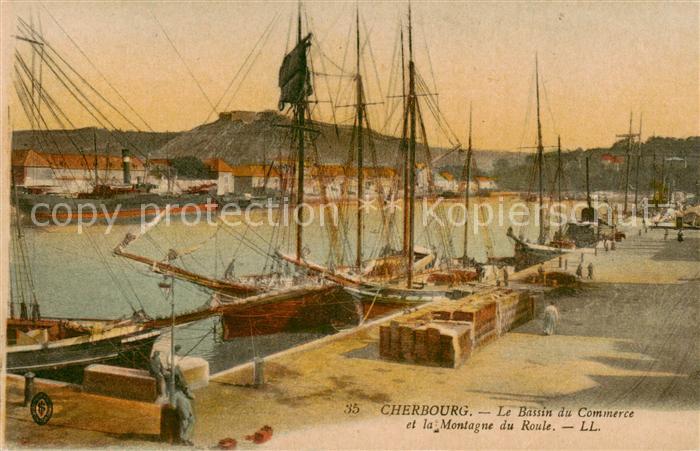 Cherbourg 50 Bassin du Commerce et la Montagne du Roule