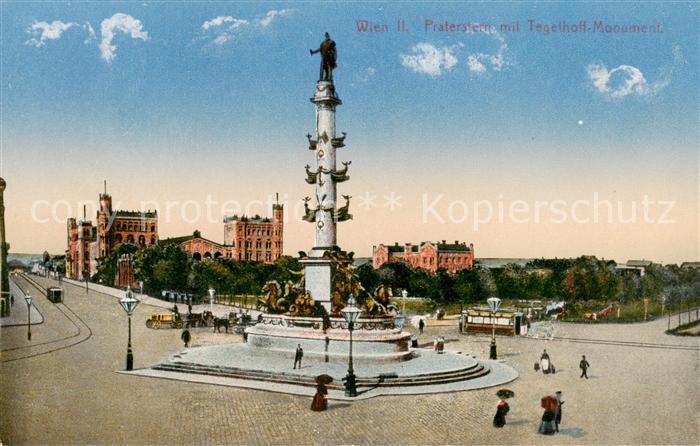 Wien AT Praterstern mit Tegethoff-Monument