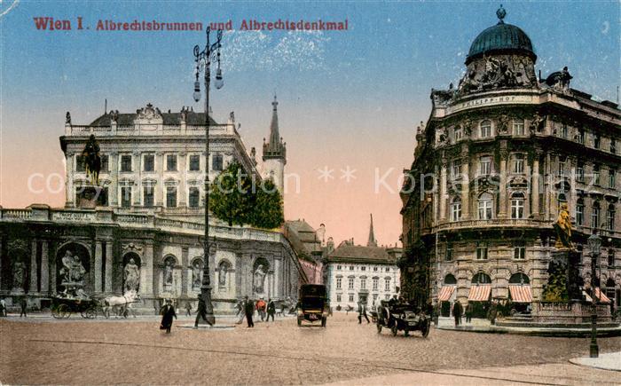 Wien AT Albrechtsbrunnen und Albrechtsdenkmal