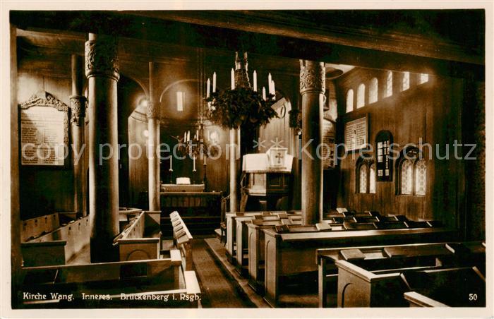 Brueckenberg Krummhuebel Riesengebirge PL Kirche Wang Inneres