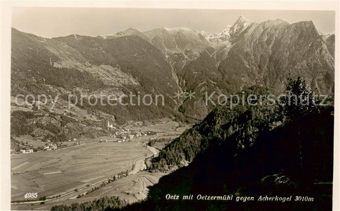 Oetz mit Oetzermuehl und Acherkogel
