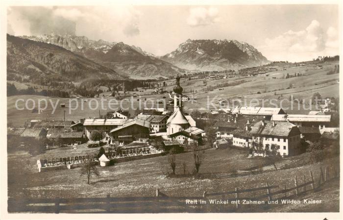 Reit Winkl mit Zahmen und Wilden Kaiser