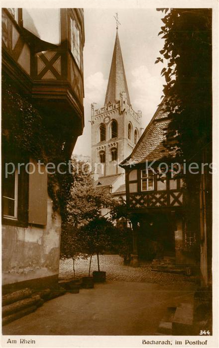Bacharach Rhein Am Rhein mit Posthof