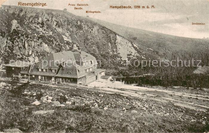 Riesengebirge Krkonose Karkonosze Prinz Heinrich Baude Mittagstein Hampelbaude D