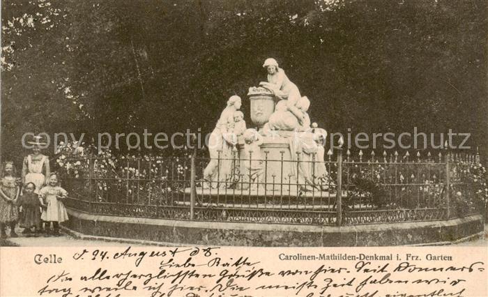Celle Niedersachsen Carolinen Mathilden Denkmal im Franzoesischen Garten