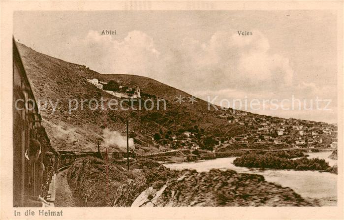 Veles Macedonia Abtei Panorama Feldpost
