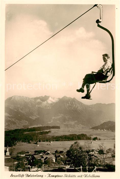 Bolsterlang Sessellift Kemptner Skihuette mit Nebelhorn