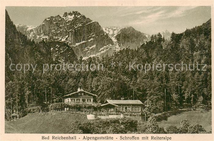 Bad Reichenhall Alpengaststaette Schroffen mit Reiteralpe