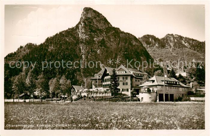 OBERAMMERGAU Bayern Kurhaus Osterbichl mit Kofel