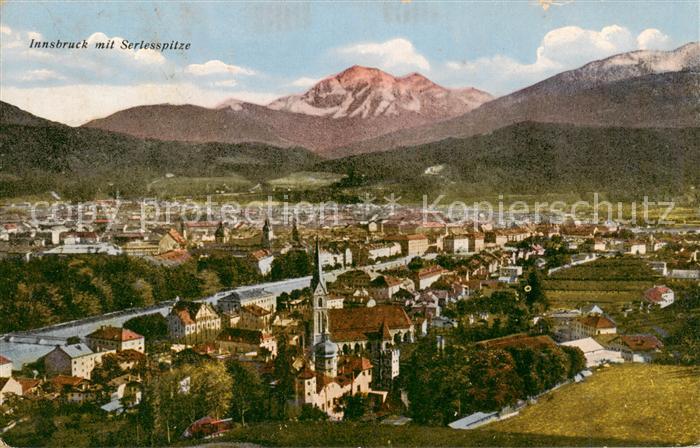 Innsbruck Tirol AT mit Serlesspitze