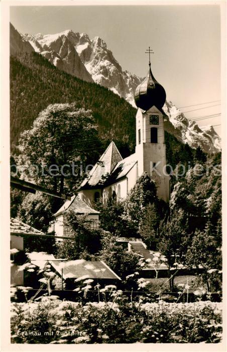 Grainau mit Kirche und Zugspitze