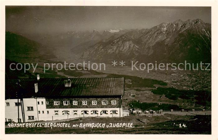 Patscherkofel AT Berghotel mit Brandjoch und Zugspitze