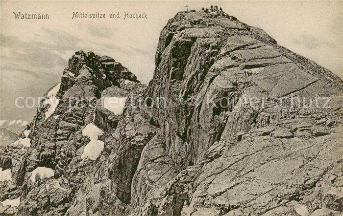 Watzmann Berchtesgaden Mittelspitze und Hocheck