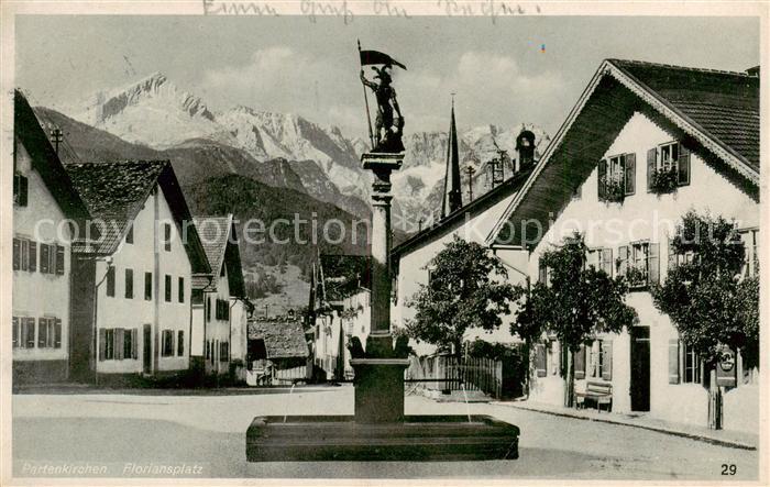 Partenkirchen Floriansplatz Brunnen