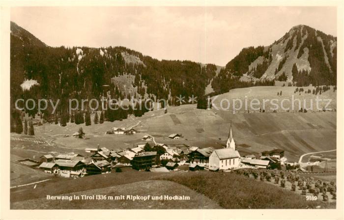 Berwang Tirol AT mit Alpkopf und Hochalm