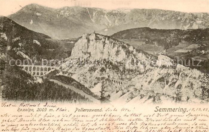 Semmering Niederoesterreich Raxalpe Polleroswand