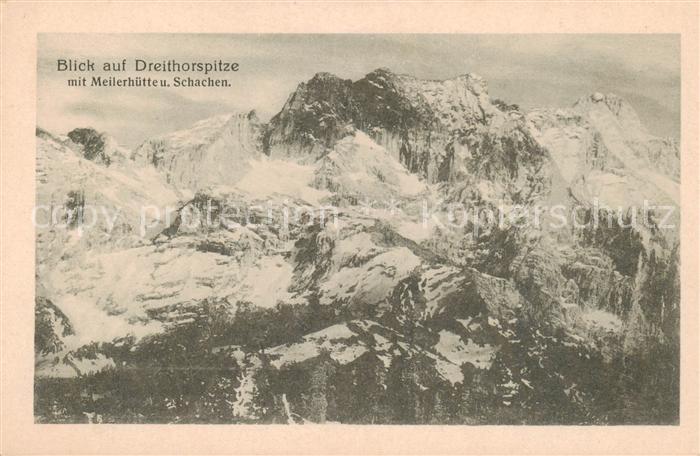 Dreitorspitze Garmisch-Partenkirchen mit Meilerhuette und Schachen