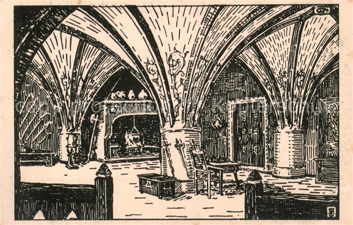 Burg Lauenstein Frankenwald Fraenkisch Thueringische Grenzwarte Rittersaal