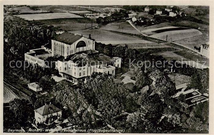BAYREUTH Bayern Richard Wagner Festspielhaus Fliegeraufnahme