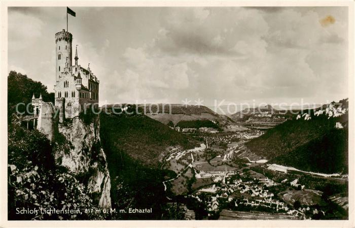 Schloss Lichtenstein Panorama mit Echaztal