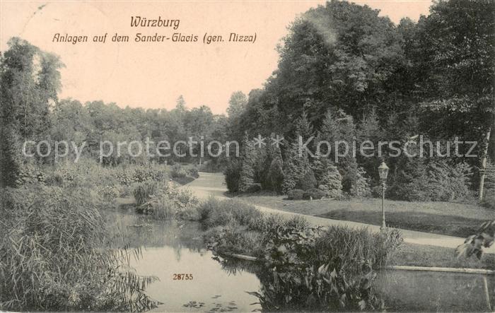 WueRZBURG Bayern Anlagen auf dem Sander Glacis