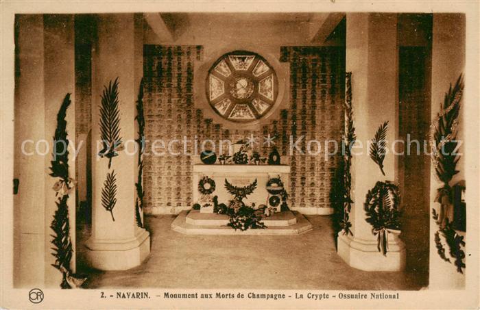 Navarin 51 Marne Monument aux Morts de Champagne La Crypte Ossuaire National