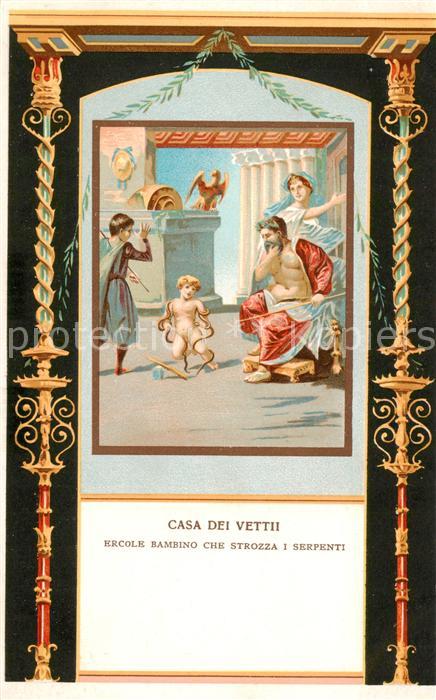 Pompei IT Casa dei Vettii Ercole bambino che strozza i serpenti