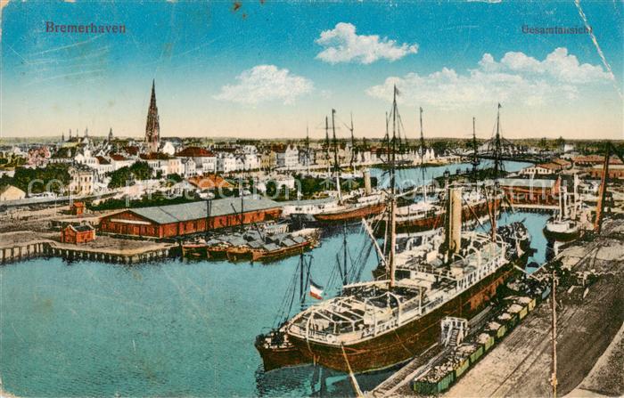 Bremerhaven Hafenpartie Panorama