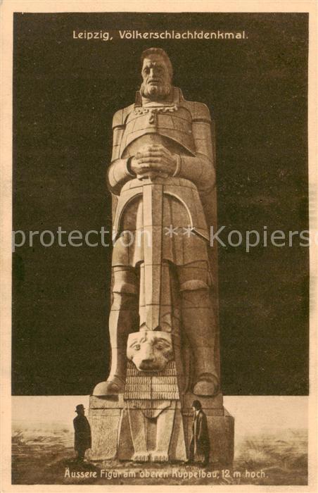 LEIPZIG Sachsen Voelkerschlachtdenkmal aeussere Figu am oberen Kuppelbau