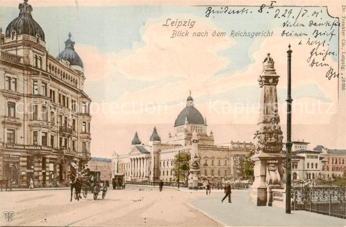 LEIPZIG Sachsen Blick zum Reichsgericht