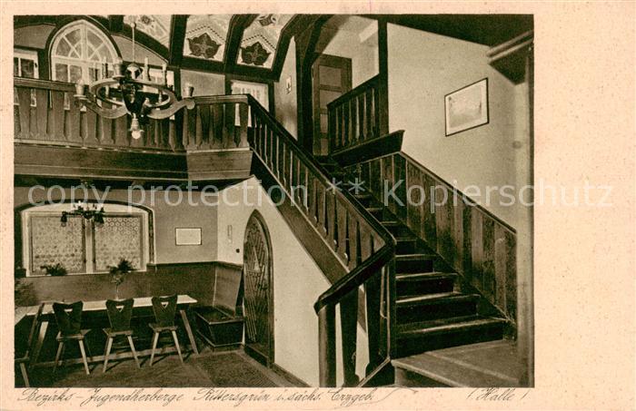 Rittersgruen Bezirks Jugendherberge Treppenaufgang