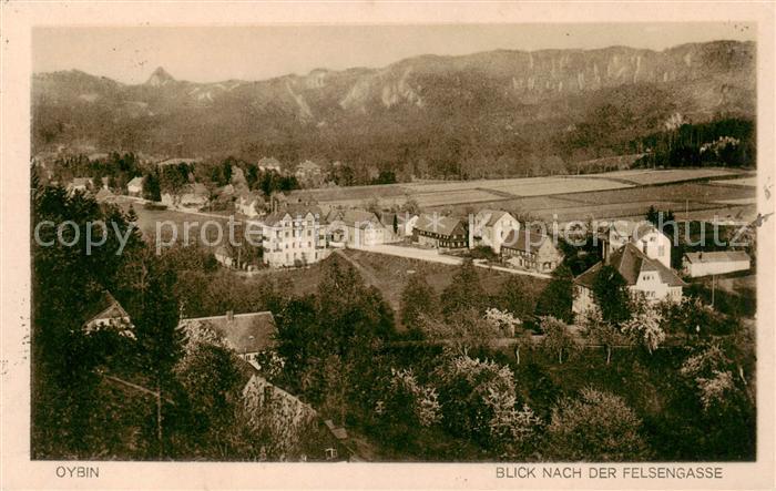 Oybin Sachsen Blick zur Felsengasse