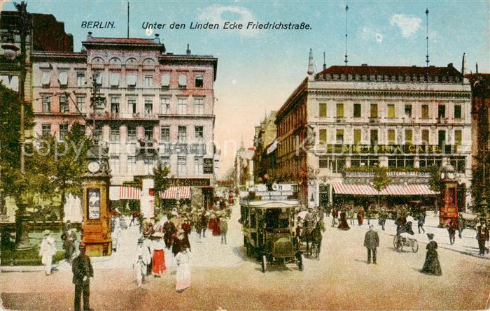 BERLIN CITY Unter den Linden Ecke Friedrichstrasse