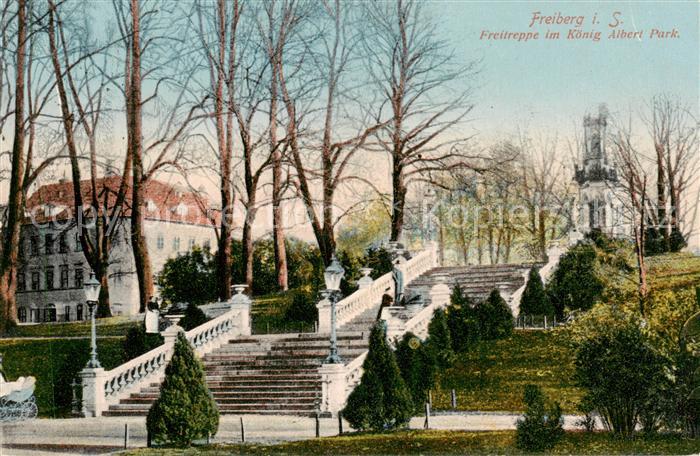 Freiberg  Sachsen Freitreppe im Koenig Albert Park