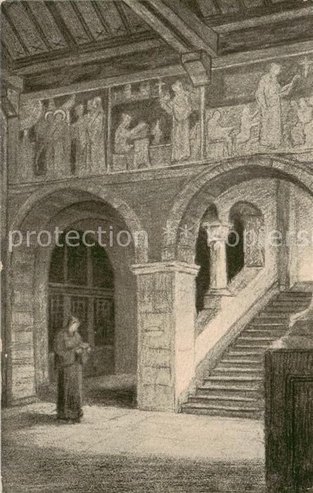 Beuron Donautal Treppenaufgang vor dem Refektorium