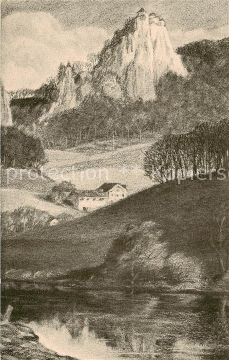 Beuron Donautal Schloss Bronnen von Westen