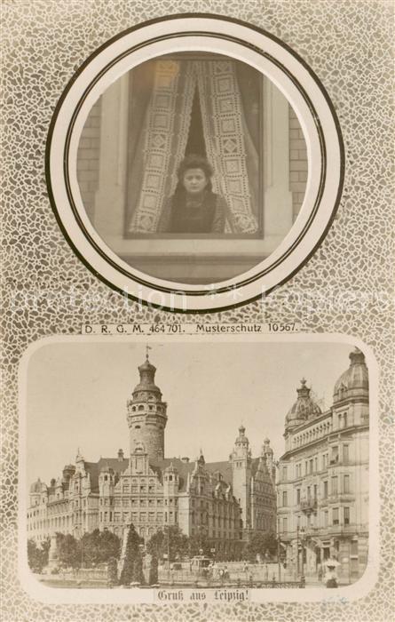 LEIPZIG Sachsen Rathaus Fensterblick