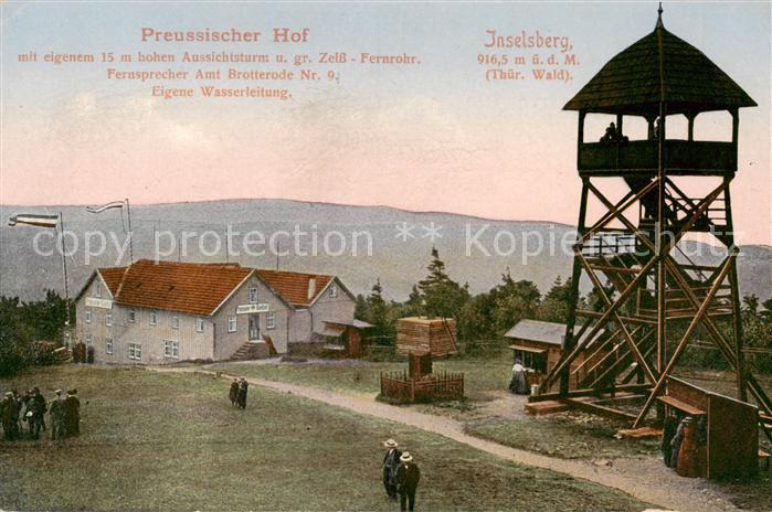 Inselsberg Schmalkalden Preussischer Hof mit Aussichtsturm