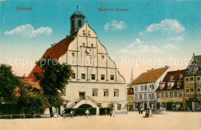 Grimma Markt mit Rathaus