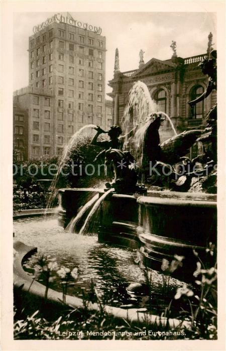LEIPZIG Sachsen Mendebrunnen und Europahaus