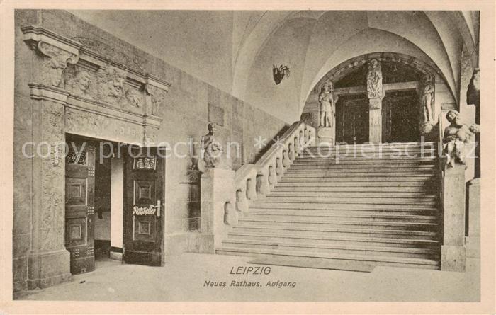 LEIPZIG Sachsen Neues Rathaus Aufgang
