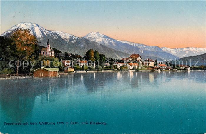Tegernsee Bayern mit Wallberg Setz und Blauberg