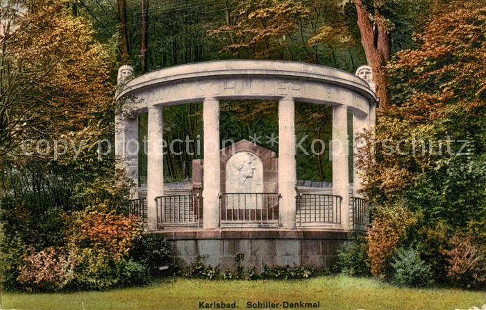 Karlsbad Eger Karlovy Vary Schiller Denkmal