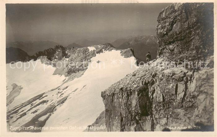 Zugspitze Garmisch-Partenkirchen Traverse zwischen Ost und Westgipfel
