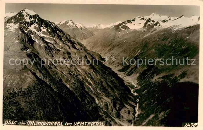 Vent  oetztal Tirol AT Blick vom Brunnenkogl ins Ventertal