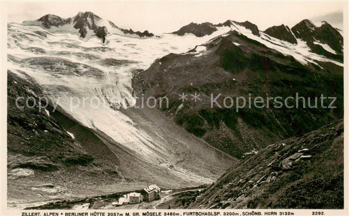 Zillertal Tirol AT Berliner Hütte mit gr Mösele Furtschagl