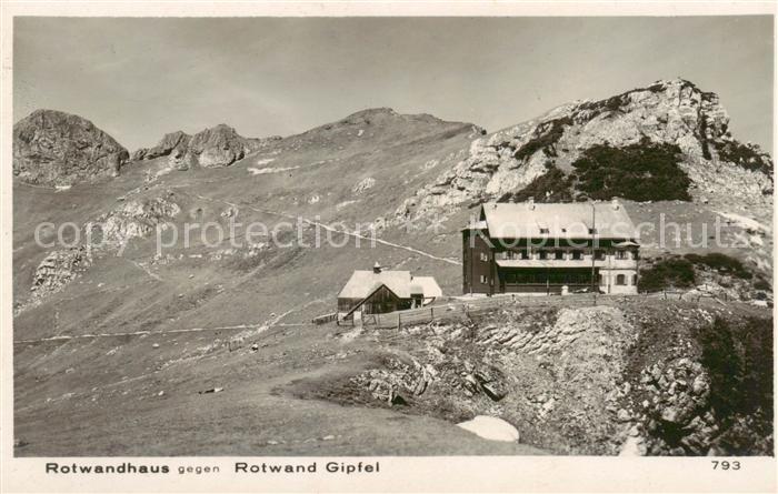 Rotwandhaus 1765m Schliersee mit Rotwandgipfel